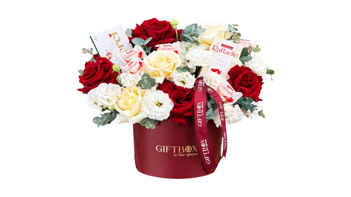 GiftBox gül və şokolad kompozisiyası